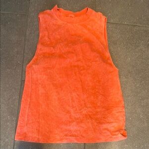 Vibrant Orange Sleeveless Top